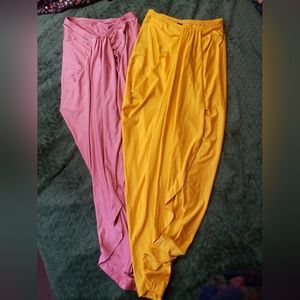 Set of 2 skirts - Asymmetrical slit wrap elastic high waist SHEIN size S